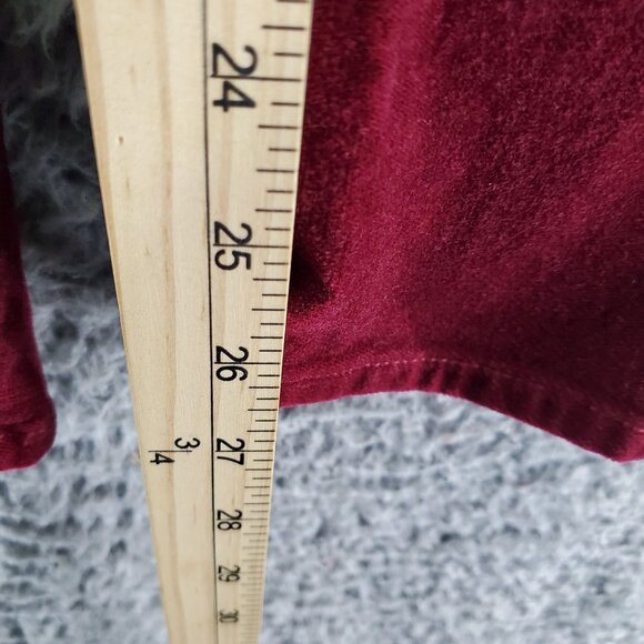 Old Navy Jeans Womens Size 12 Garnet Red Rockstar Mid-Rise Velvet Cotton Stretch - Picture 8 of 11